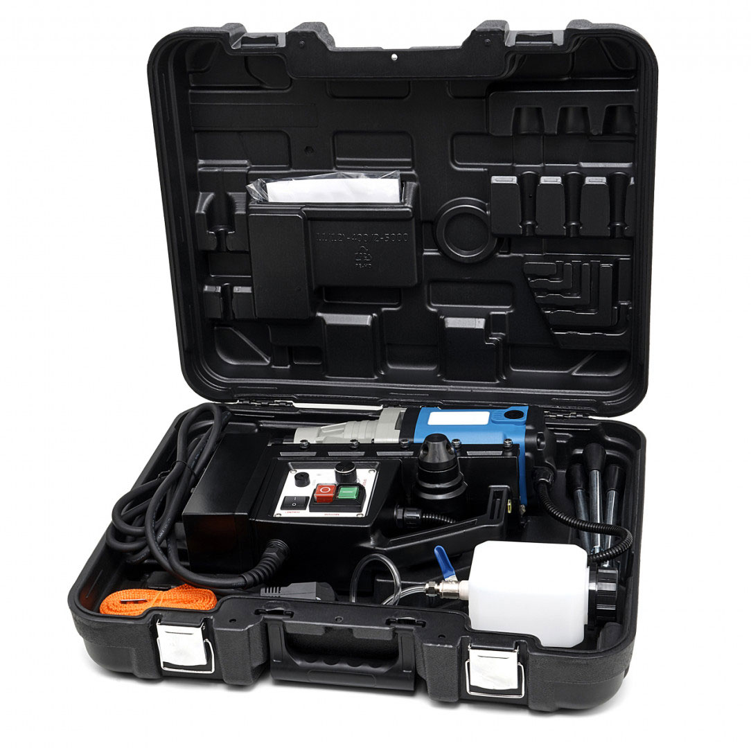 Magnetická vrtačka 35 mm - přenosná vrtačka s vario otáčkami, 11 kg