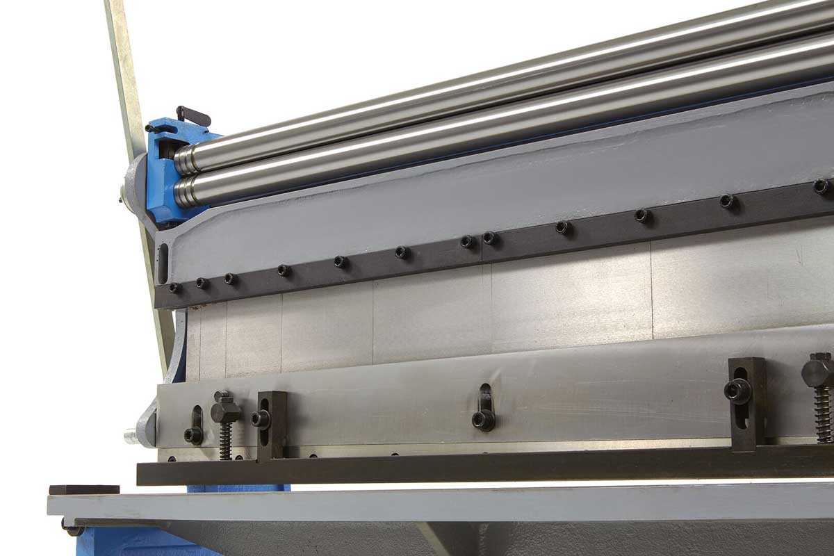 Kombinovaný stroj na plech 1015 - nůžky-stáčečka-ohýbačka plechu, 3 v 1, 1015 mm, 2 ovládací kliky, 240 kg