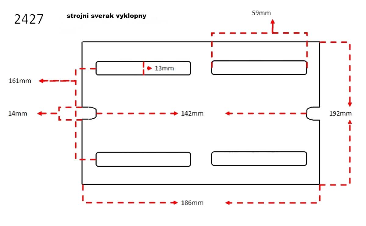 Litinový strojní svěrák výklopný - šířka čelistí 100 mm