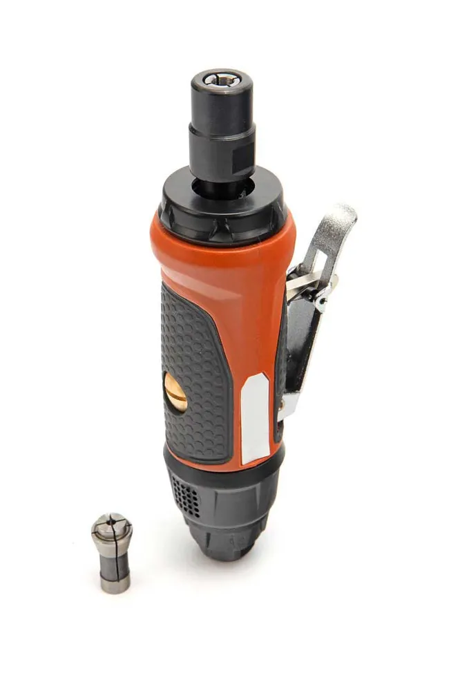 Pneumatická (vzduchová) mini bruska, variabilní otáčky, s kleštinami 3 a 6 mm, až 25 tis. ot/min