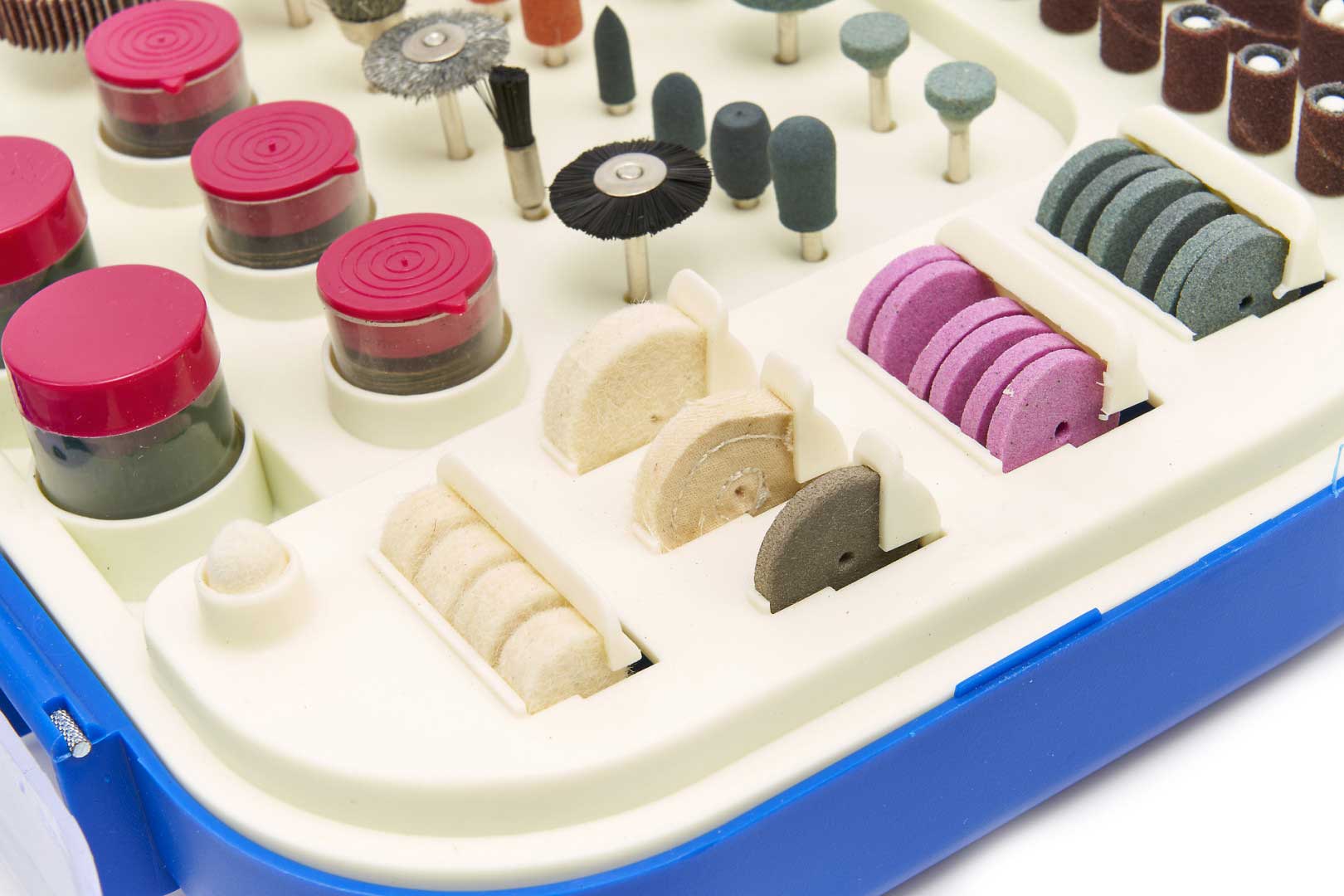 245 dílná sada brusných a leštících tělísek se stopkou 3 mm