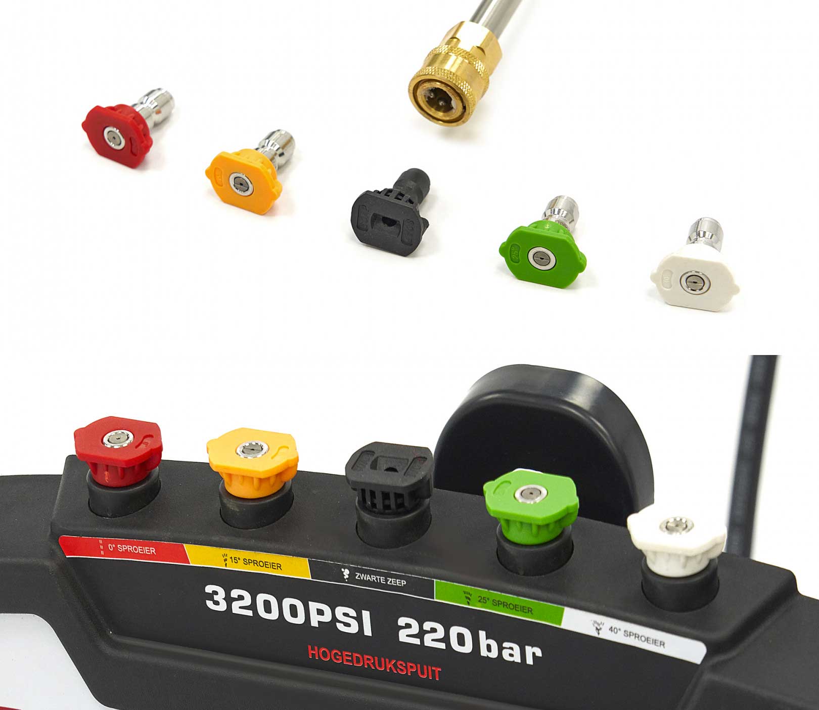 Vysokotlaký čistič se 4-taktním benzinovým motorem 196 ccm, 7 HP, tlak 210 bar