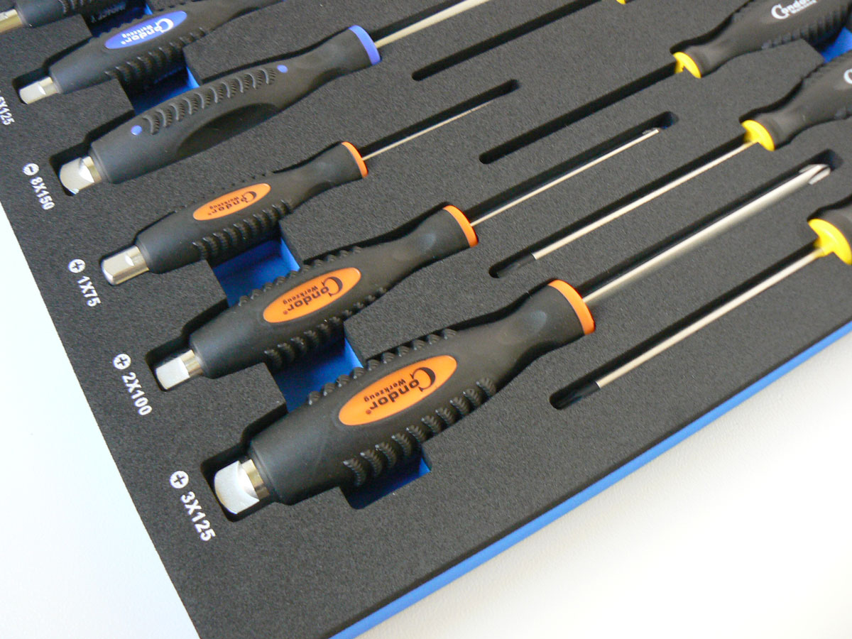 Modul šroubováků a Inbus klíčů, 34 dílů, 565 x 395 x 35 mm, Condor Werkzeug