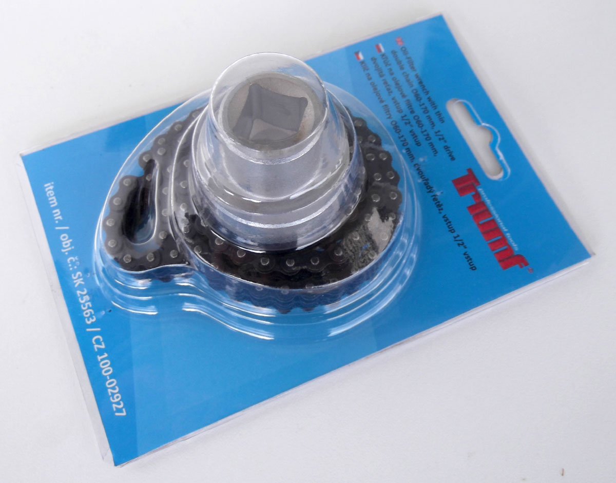 Klíč na olejové filtry řetězový, dvojitý řetěz, 60-170 mm, Triumf