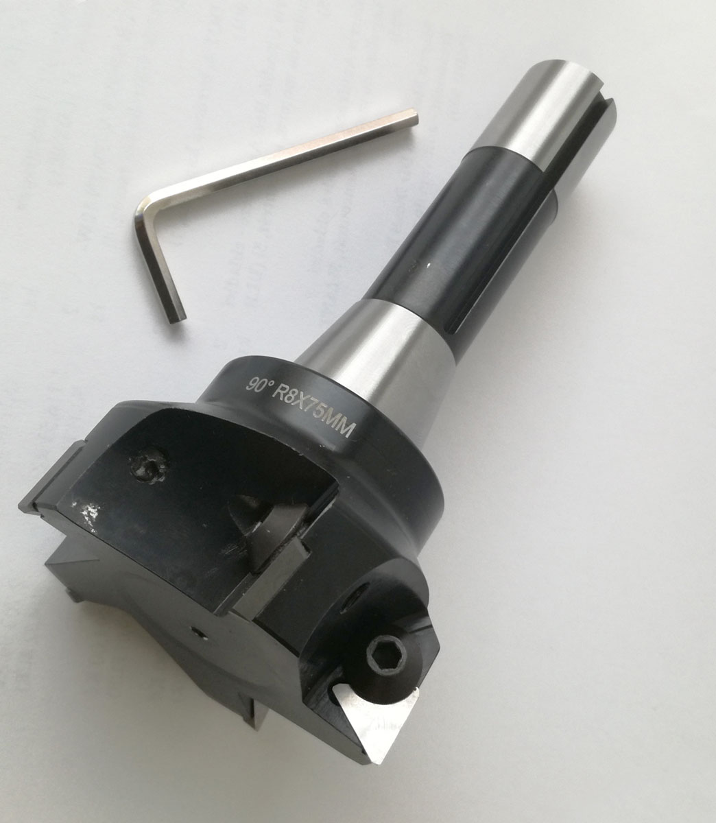 Frézovací nástroj s VBD - průměr 75 mm, 5 břitů, kužel R8, Warco