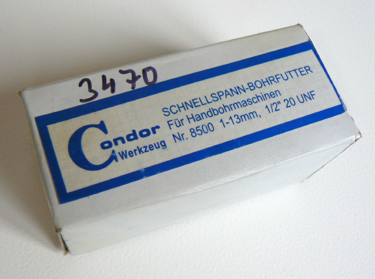 Sklíčidlo rychloupínací pro průměr 1-13 mm, uchycení - 1/2“-20UNF, Condor Werkzeug