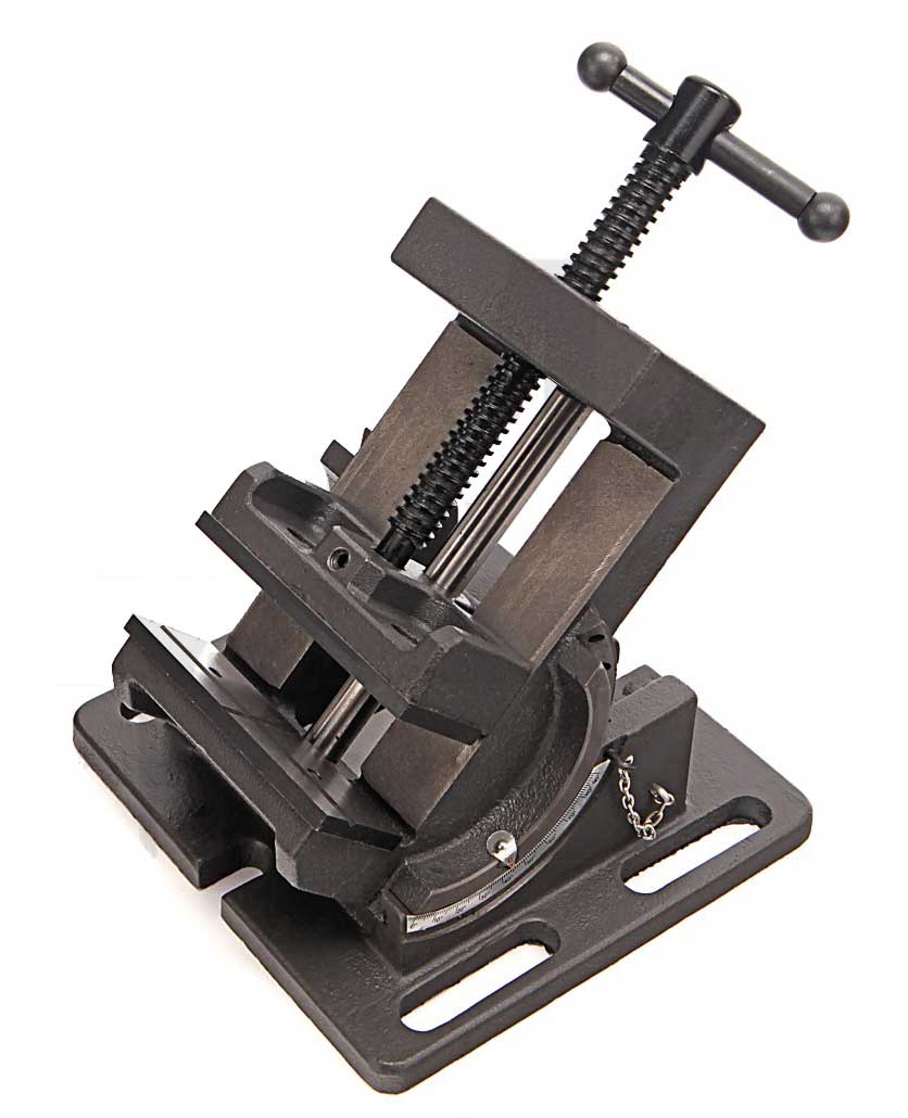 Litinový strojní svěrák výklopný - šířka čelistí 100 mm