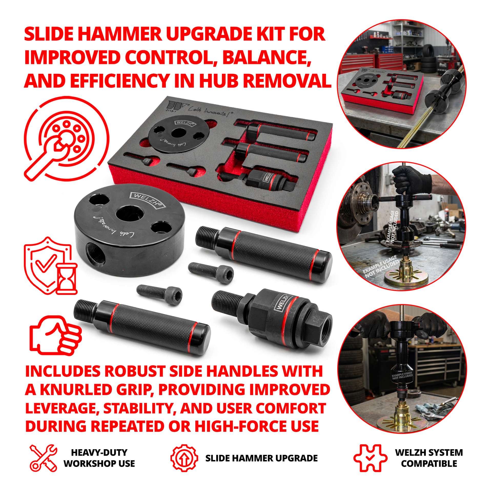 Rozšiřující sada ke kluznému (reverznímu) kladivu pro vysoké zatížení, Welzh