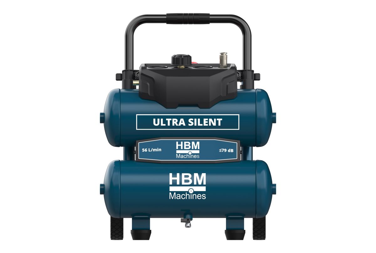 Dvojitý tichý kompresor, 1HP, 17l, HBM