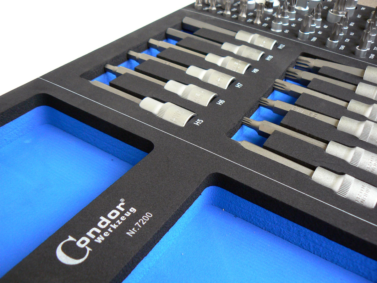 Modul zástrčných hlavic, 87 dílů, 565 x 395 x 35 mm, Condor Werkzeug