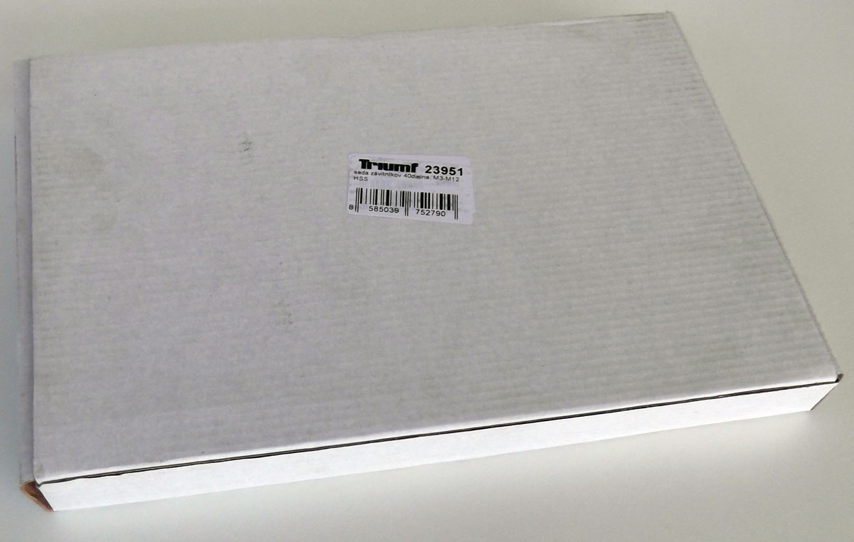 Závitová sada 40 dílů, HSS, M3 - M12, Triumf