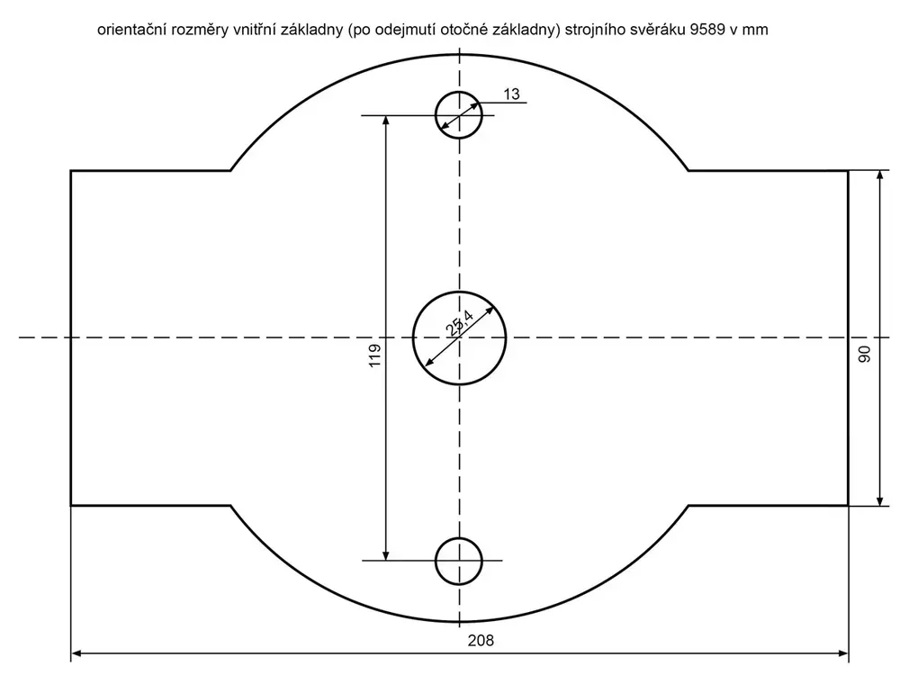 Samostředící strojní svěrák s odnímatelnou otočnou základnou čelisti 100 mm