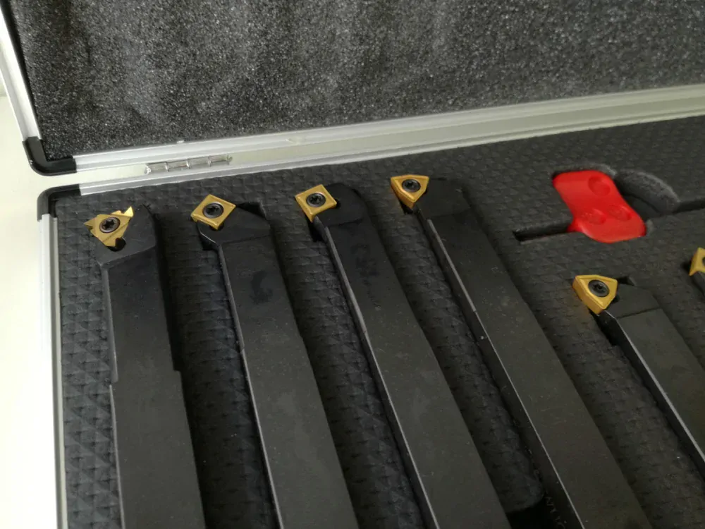 Soustružnické nože 16 mm s výměnnými plátky - sada 9 dílů, Warco