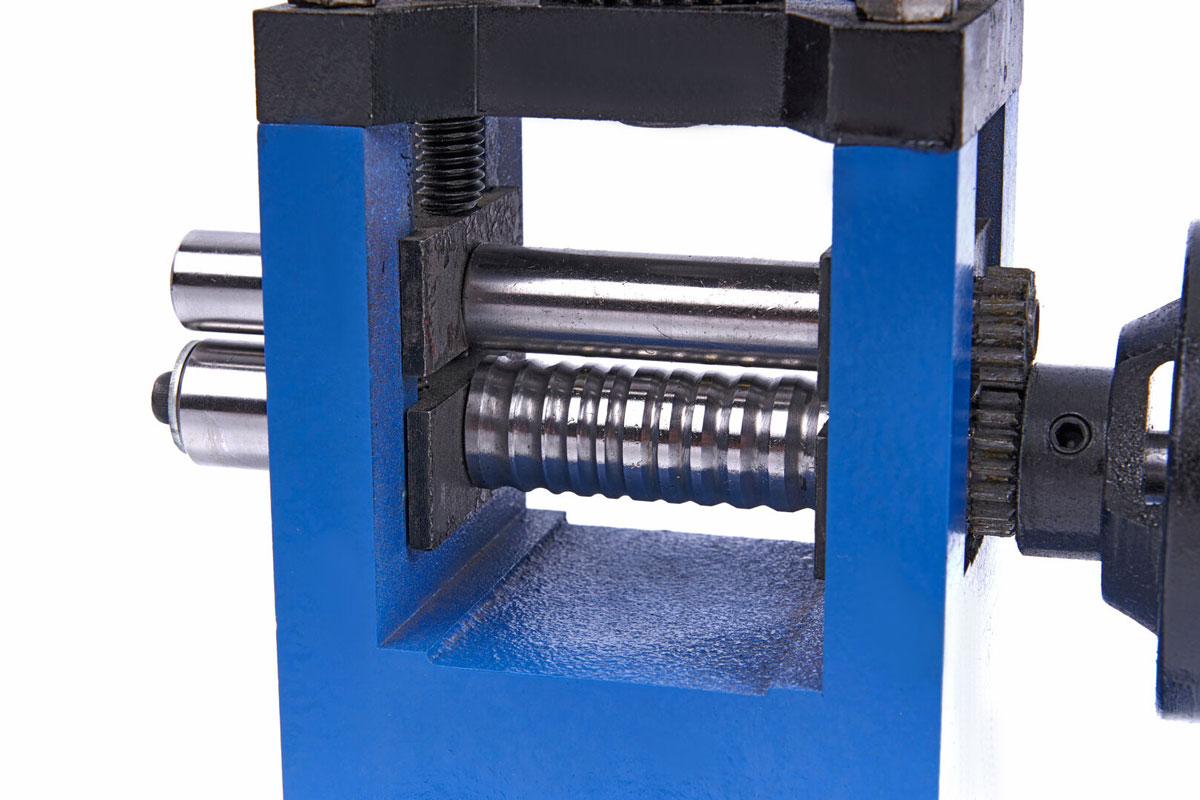 Šperkařská stáčečka-rolovačka plechu se 4 rolnami, 75 + 25 mm, 6 kg - prasklá hřídelka