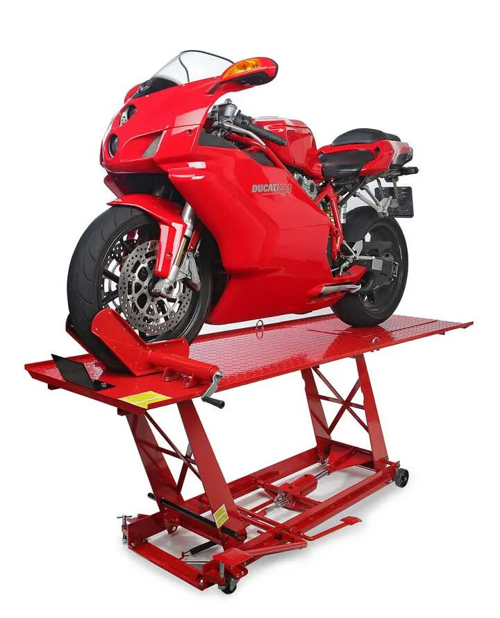 Hydraulický motocyklový zvedák 300, zvednutí až 450 kg, luxusní upínací háky, hmotnost 150 kg