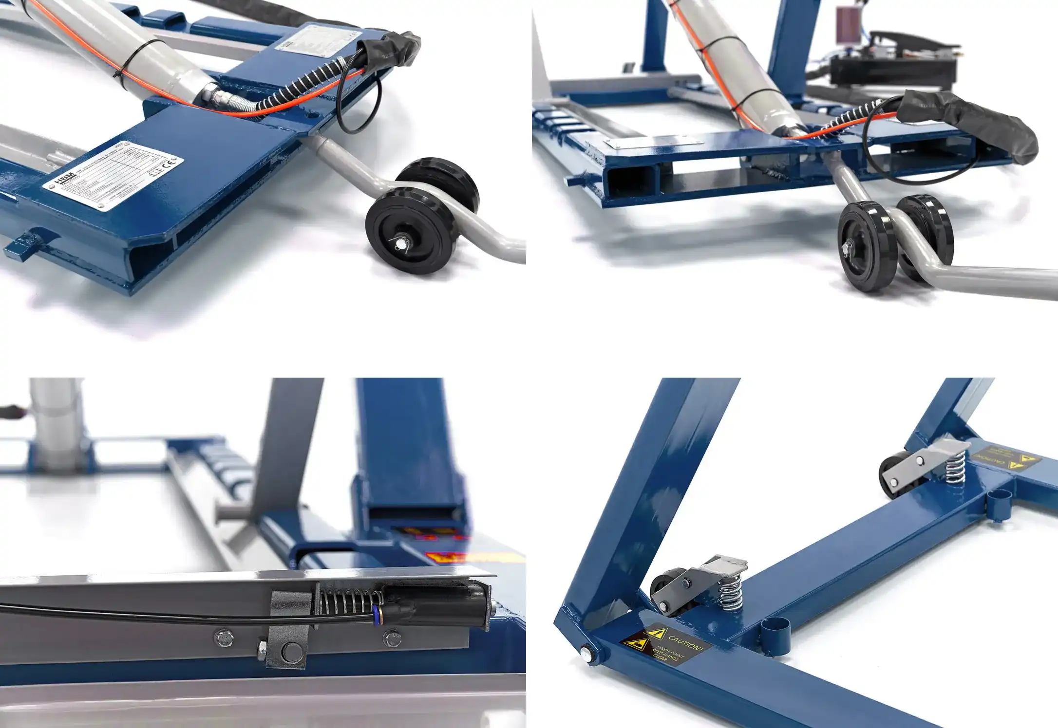 HBM Mobilní 2.5 tunový hydraulicko-pneumatický výškově nastavitelný auto zvedák, 270 kg