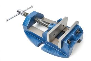Přesný strojní svěrák pod vrtačku a frézku s prizmatickými drážkami, šířka čelistí 80 mm