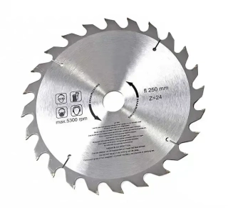 Pilový kotouč s karbidovými zuby, 250 mm, s adaptéry, jemný řez, 40 zubů