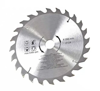 Pilový kotouč s karbidovými zuby, 250 mm, s adaptéry, jemný řez, 60 zubů