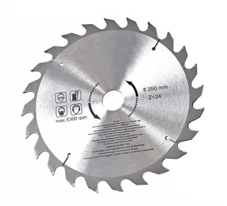 Pilový kotouč s karbidovými zuby, 250 mm, s adaptéry, jemný řez, 120 zubů