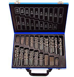 Vrtáky válcované, HSS, 1.0 - 10.0 mm, sada 170 dílů, Condor Werkzeug