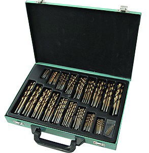Vrtáky HSS-TiN  1.0 - 10.0 mm, sada 170 dílů, titanové, Condor Werkzeug