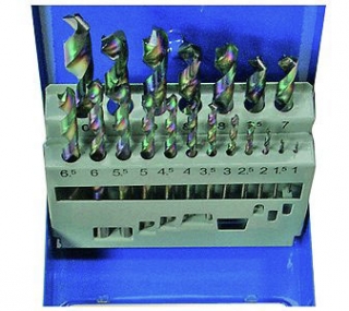 Vrtáky broušené, HSS-Co 1.0-10.0 mm, cobalt - sada 19 dílů, Triumf