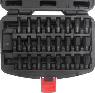 Sada bitů 1/2", pro rázové utahováky s adaptérem, Inbus, Torx a XZN, 26 dílů, Welzh