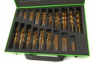 Vrtáky HSS-TiN  1.0 - 10.0 mm, sada 140 dílů