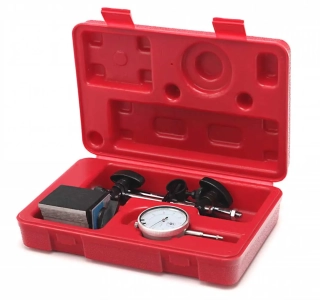 Magnetický stojánek a odchylkoměr (úchylkoměr) analogový číselníkový metrický, 0.01 mm - sada