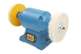 Hobby leštící stroj - leštička, litinová konstrukce, průměr kotoučů 150 mm, 350 W, 8 kg