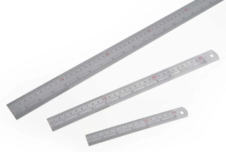 Pravítko - měřítko z nerezové oceli, metrické a palcové, 150 mm