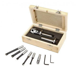 Off-set vyvrtávací hlava s výměnnými kužely MK2 / MK3, průměr hlavy 50 mm, včetně karbidových nožů a fly cutteru