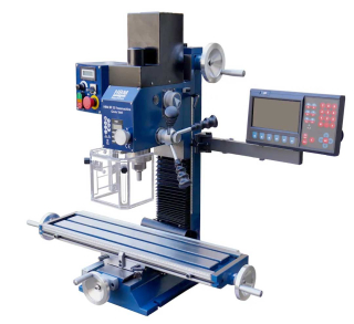 HBM BF 25 - frézka na kov, vario otáčky, velký stůl, 3-osé odměřování s LCD displejem, kužel MK3, 160 kg