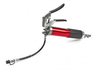 Páková maznice, lis mazací pákový na tuk/vazelínu, pravoúhlý výstup, pistolový typ, 400 ccm