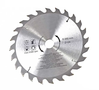 Pilový kotouč s karbidovými zuby, 250 mm, s adaptéry, jemný řez, 100 zubů