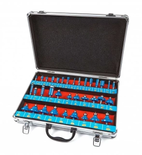 35 dílná sada fréz na dřevo, dřík 8 mm