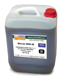Exol MICRON GHS 46, multifunkční strojní olej 3 v 1 pro převody, hydrauliku a kluzná vedení, 5l