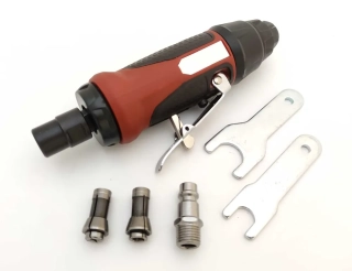 Pneumatická (vzduchová) mini bruska, variabilní otáčky, s kleštinami 3 a 6 mm, až 25 tis. ot/min
