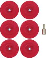 Sada kónických gumových stěrek pro čištění alu disků, 6 dílů, Welzh