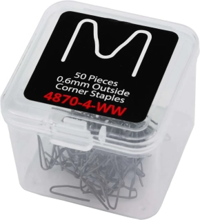 Sponky na opravy za tepla; 50 kusů 0,6 mm rohové, Welzh