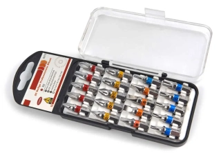 Sada kvalitních bitů - bity PH, PZ, SL, Tx, ocel S2, sada 20 dílů