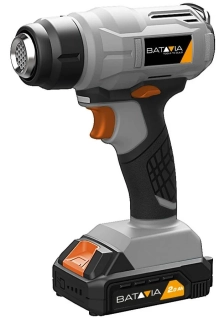 Aku bezdrátová horkovzdušná pistole, max. teplota 550°C, 140 l./min., 18V Li-Ion, bez baterie a nabíječky, bateriová platforma MAXXPACK BATAVIA