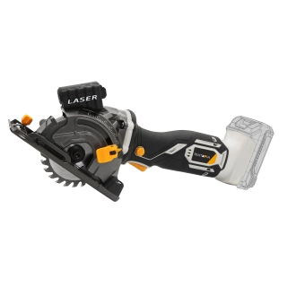 Aku bezdrátová, jednoruční, mini kotoučová ponorná pila s laserem, 18V Li-Ion, bez baterie a nabíječky, bateriová platforma MAXXPACK BATAVIA