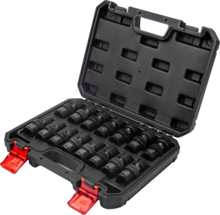 Univerzální nástrčné hlavice s flexi kloubem 1/2", 10 - 24 mm, CrMo, sada 15 dílů, Welzh