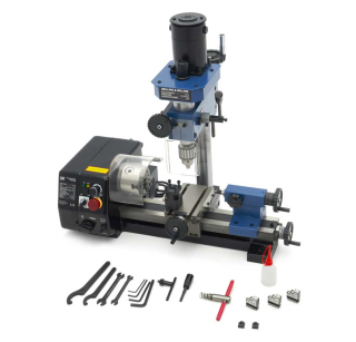 Kompaktní modelářský soustruh kombinovaný s frézovací hlavou, HBM 140 x 250 mm, 45 kg