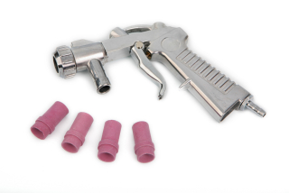 Pískovací pistole typ 1 pro pískovací boxy včetně  4 keramických trysek, rozměry 4, 5, 6 a 7 mm