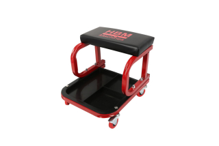 Mobilní montážní stolička, polstrovaná s ukládací přihrádkou