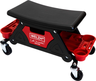 Pojízdná stolička s odkládacími přihrádkami, nosnost 95 kg, Welzh