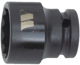 Mělká nástrčná hlavice pro rázové utahováky, 1/2",  12ti hran, CrMo, 27 mm, Welzh